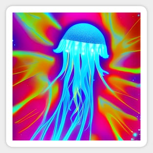 Energetic Jellyfish Sticker